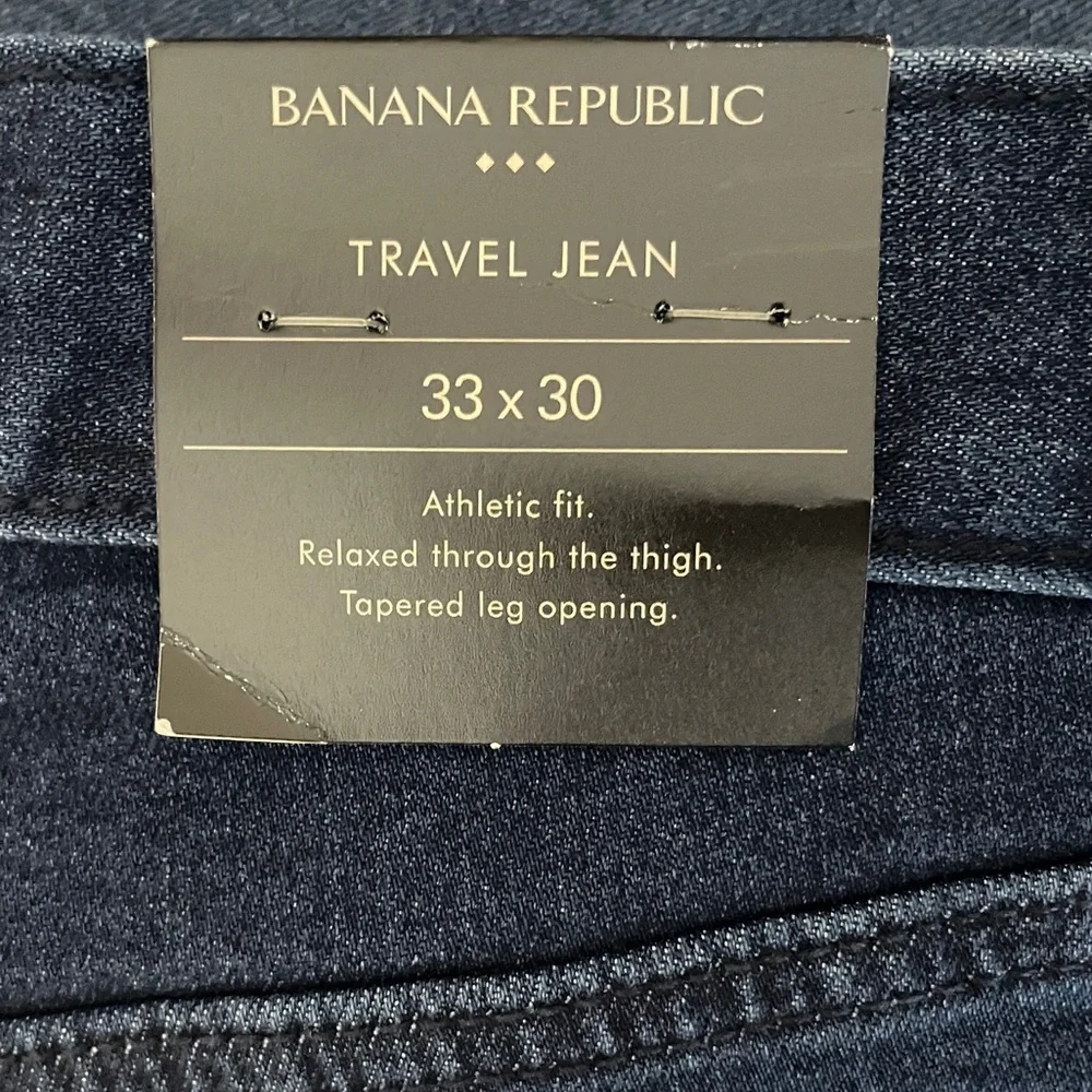 Banana Republic Travel Jeans Men's 33 X 30 Athletic Fit Medium Wash NEW